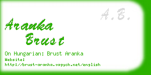 aranka brust business card